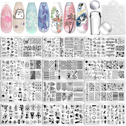 Biutee 12Pcs Nail Stamping Set