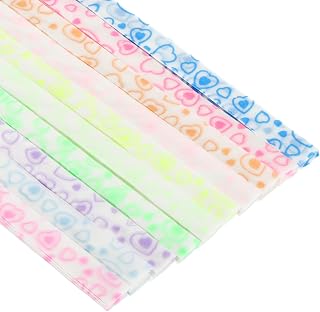 PATIKIL 9 x 1/2inch Origami Star Paper, 210Sheets Luminous Double-Sided Colored Star Paper Strip for Scrapbook Decorations Beginner Star Easy Fold Art DIY Supplies, Heart Style