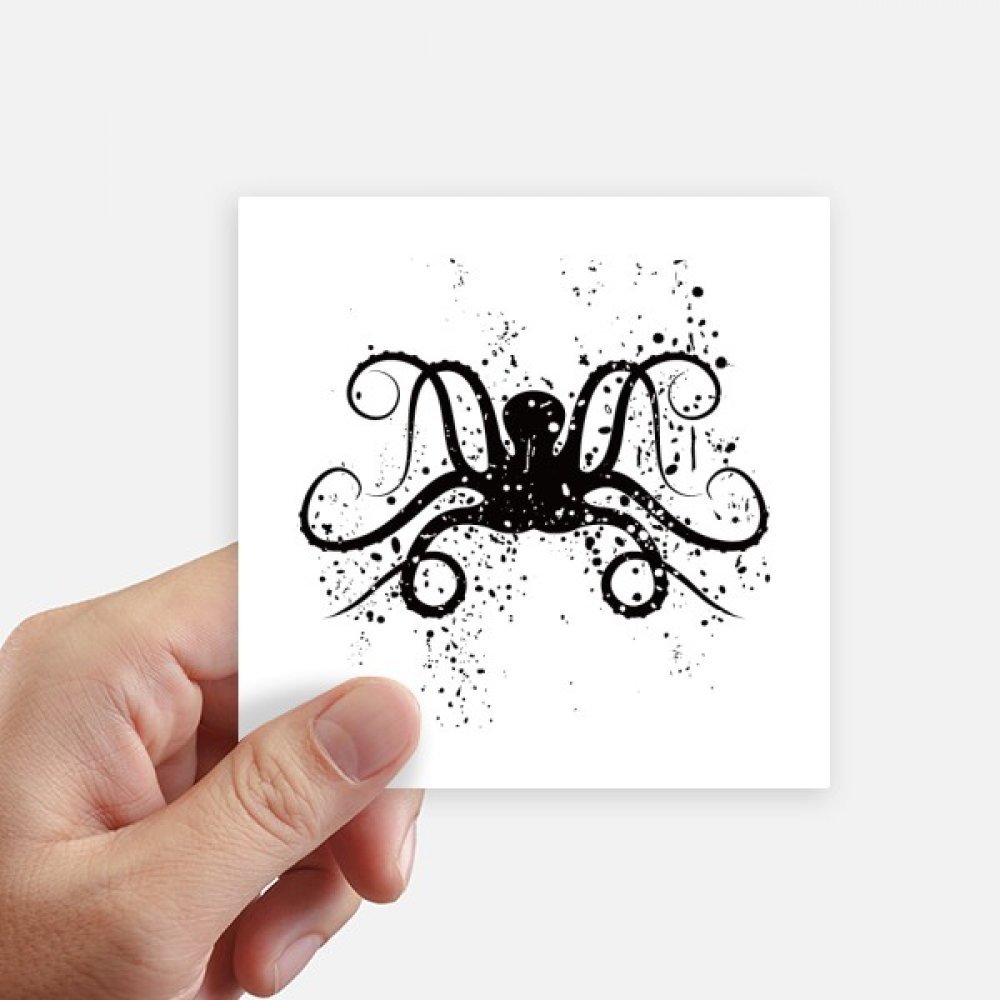 Decal octopus vie marine autocollant carré 10cm multicolore