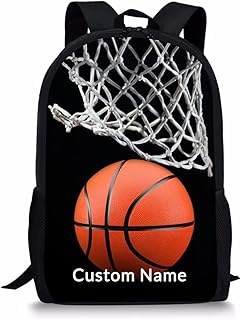 Belidome Custom Basketball Backpack with Name for Boy Personalized School Book Bag Rucksack for Casual Sports Travel