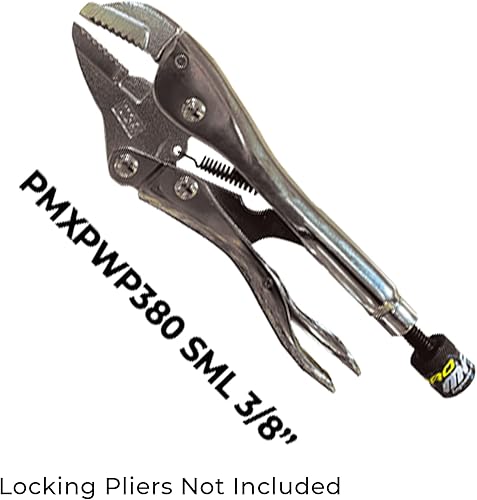 Miniatura 3 de PRO MAXX PlierPull - Alicates de bloqueo de 3/8 pulgadas, adaptador roscado que conecta tu agarre de tornillo de banco a martillo deslizante de 11