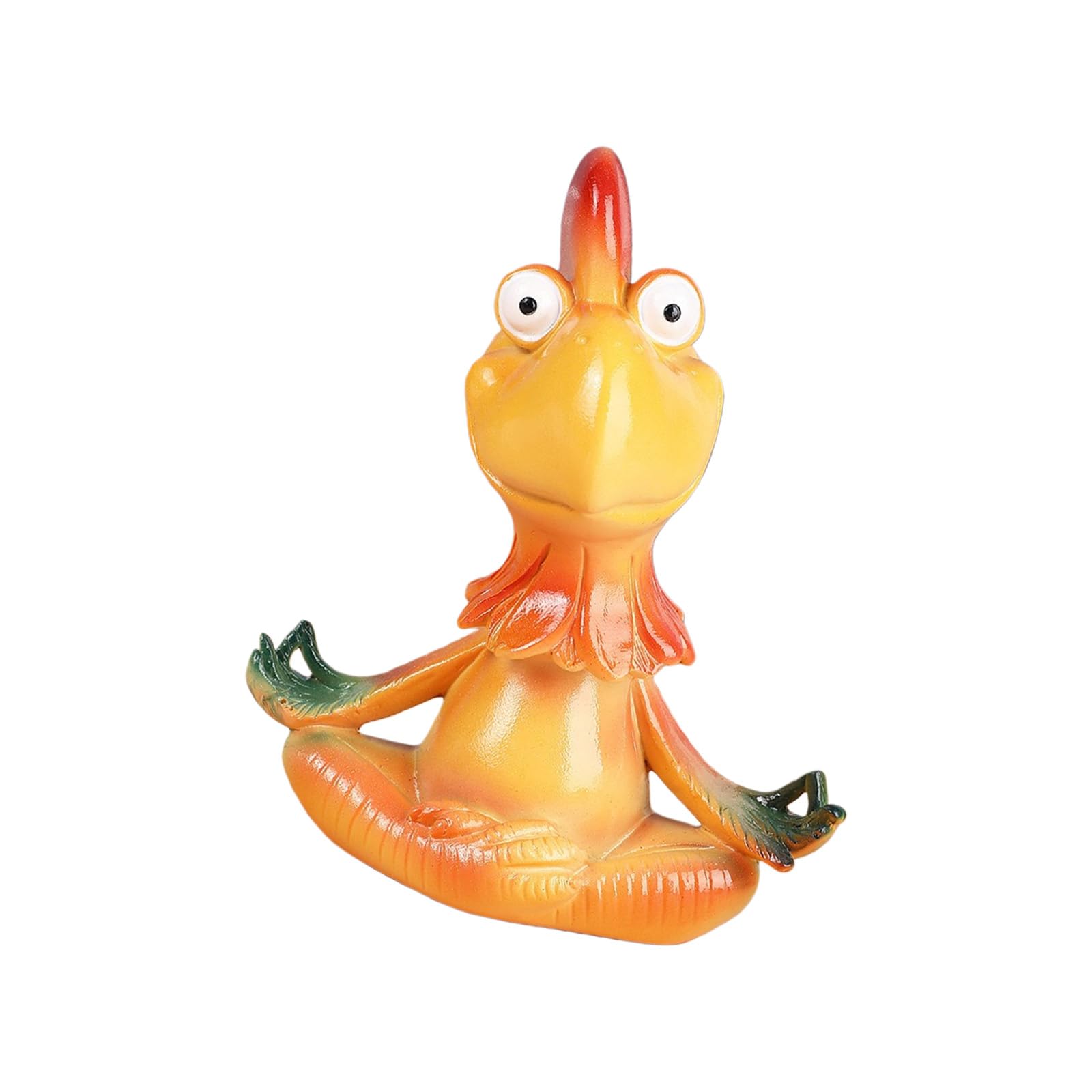 TFAOYS Resin Meditating Rooster Figurine Interior Decoration for Home Desk Garden Statue Home Ornament Creative Statue