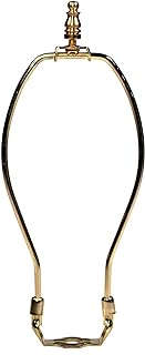 Creative Hobbies® 8 Inch Lamp Harp Kit - Gold Finish | Regular Weight Harp, Premium Finial, and Harp Base Set for Table and Floor Lamps