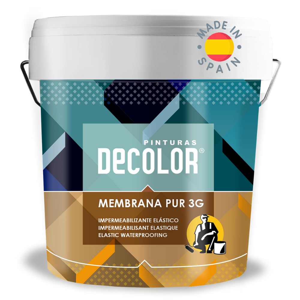 MEMBRANA IMPERMEABLE DE POLIURETANO ELASTICO TRANSITABLE Para terrazas, suelos, tejados. Incoloro 4 Litros.