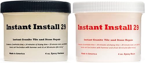 Miniatura 3 de Instalación instantánea de epoxi de 29  20 onzas y 8 onzas  Secar en 29 minutos, sin cinta, permanente  piedra de cuarzo de mármol de granito