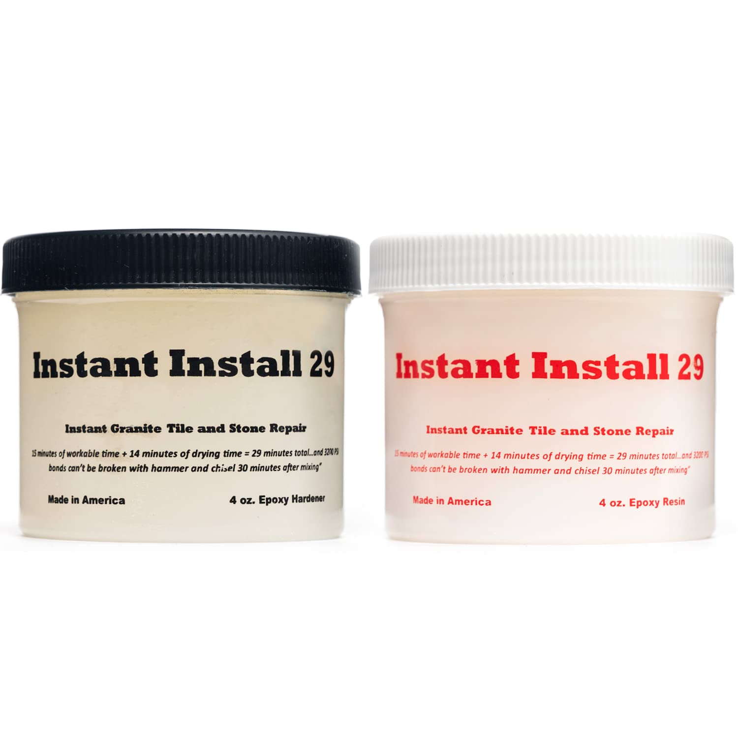 Instant Install 29 8 Oz Granite Repair Kit Dry in 29 Minutes No Taping Required! Permanent