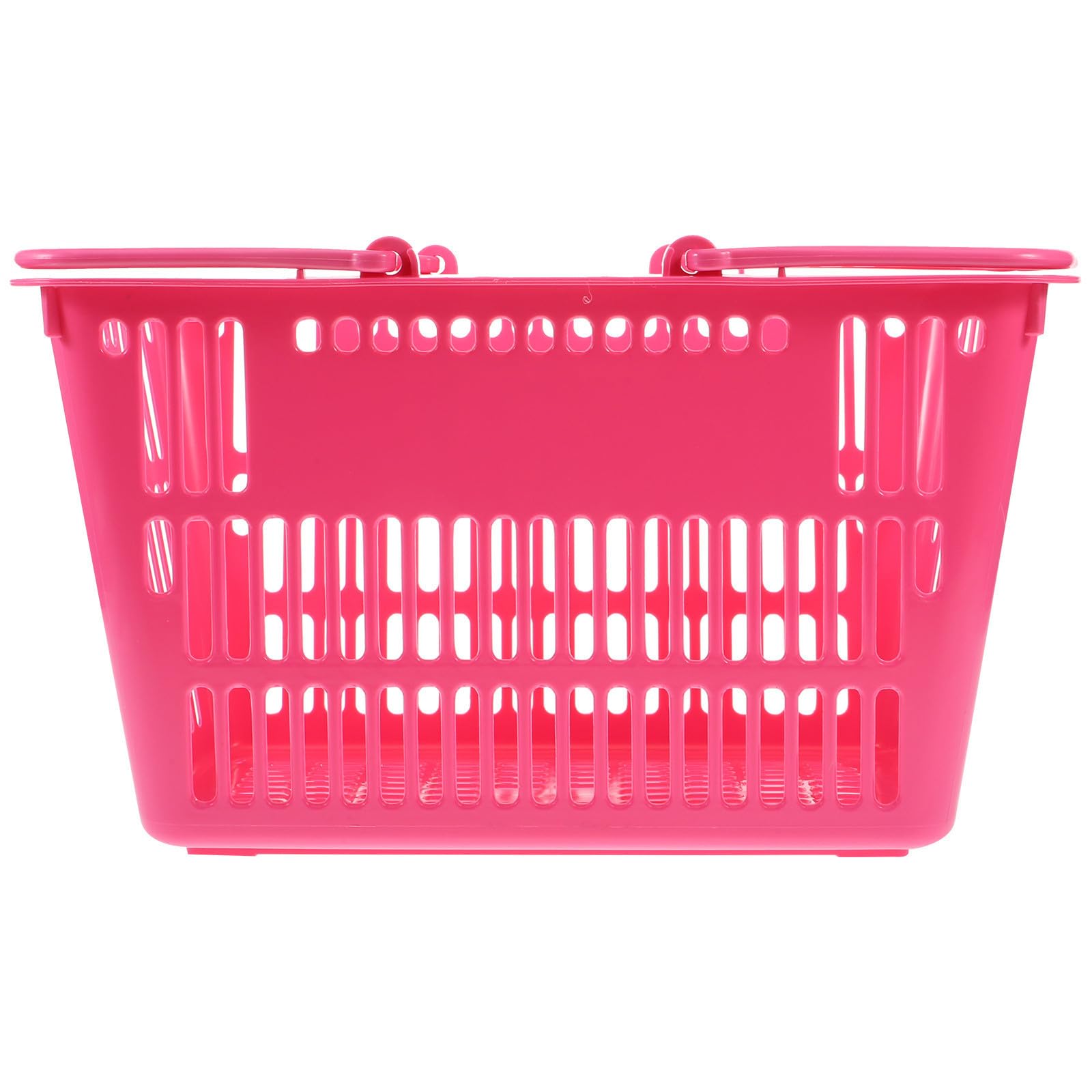 Panier à provisions en plastique rose DOITOOL avec poignée pour rangement