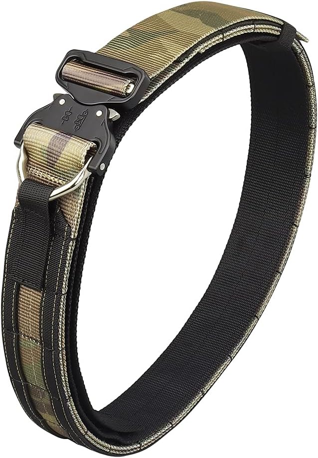 ULIONTAC Taktischer Gürtel 1,75 Zoll - 3-lagig Mit Molle-System | 1000D Nylon, Schnellverschluss