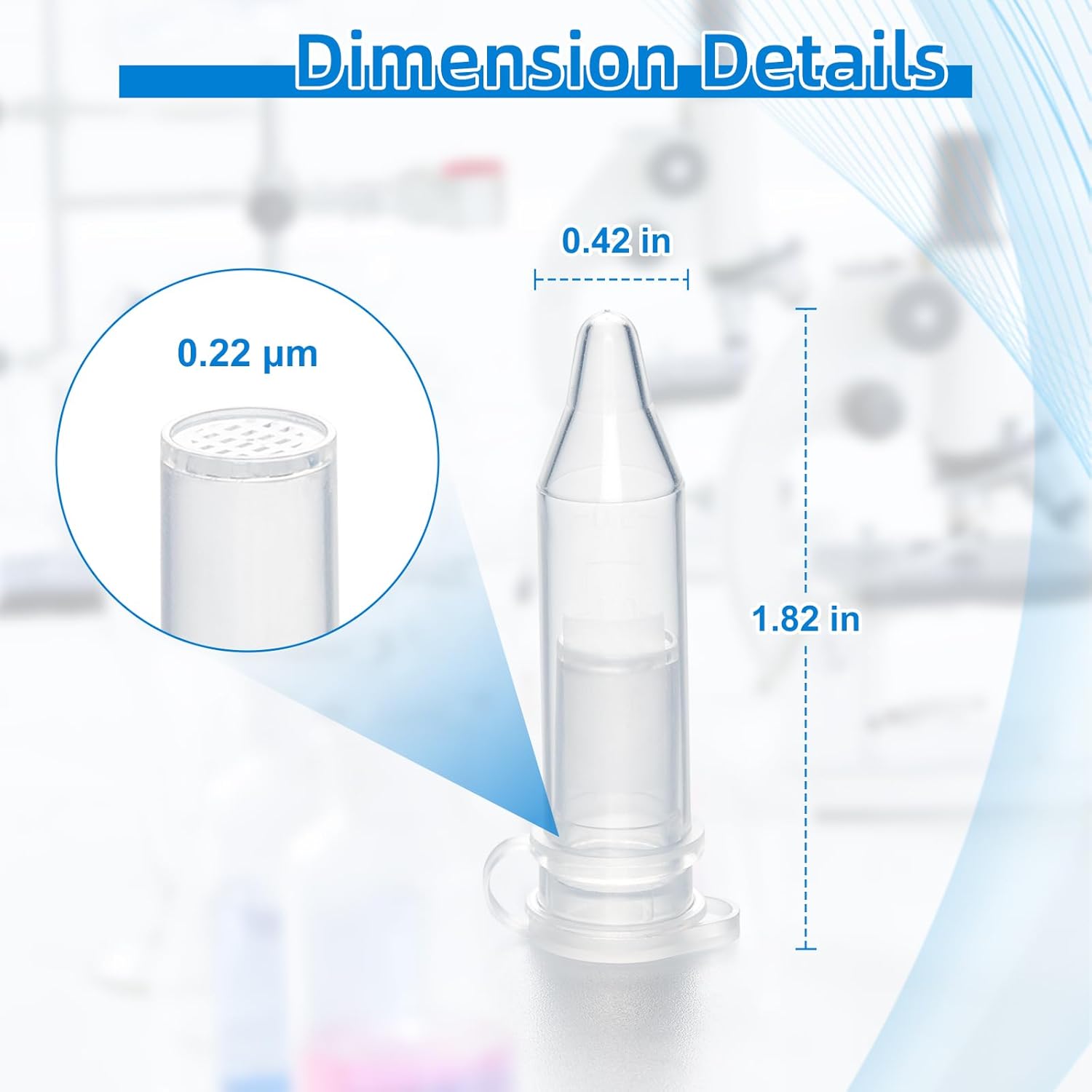 2ml Microporous Filter Column, 0.22μm Centrifugal Filter, Centrifugal Lab Filters with Cellulose Acetate Filter Membrane, for Filtering Chemical Reagents, 25 Sets/Packet