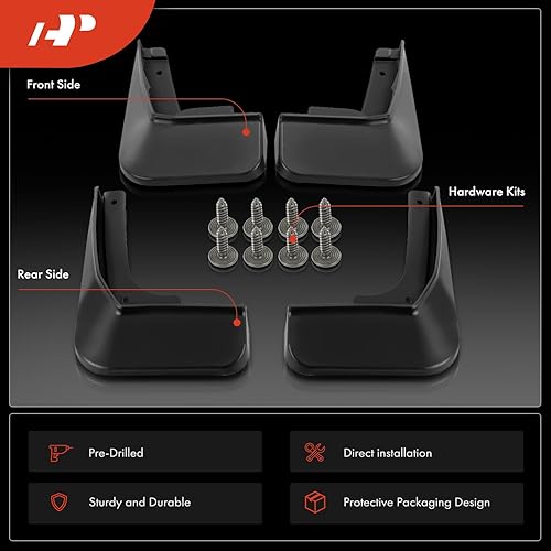 Miniatura 3 de A-Premium Juego de 4 unidades de guardabarros con kits de herramientas compatibles con Buick Lacrosse 2017 2018 2019, delantero y trasero (lado del