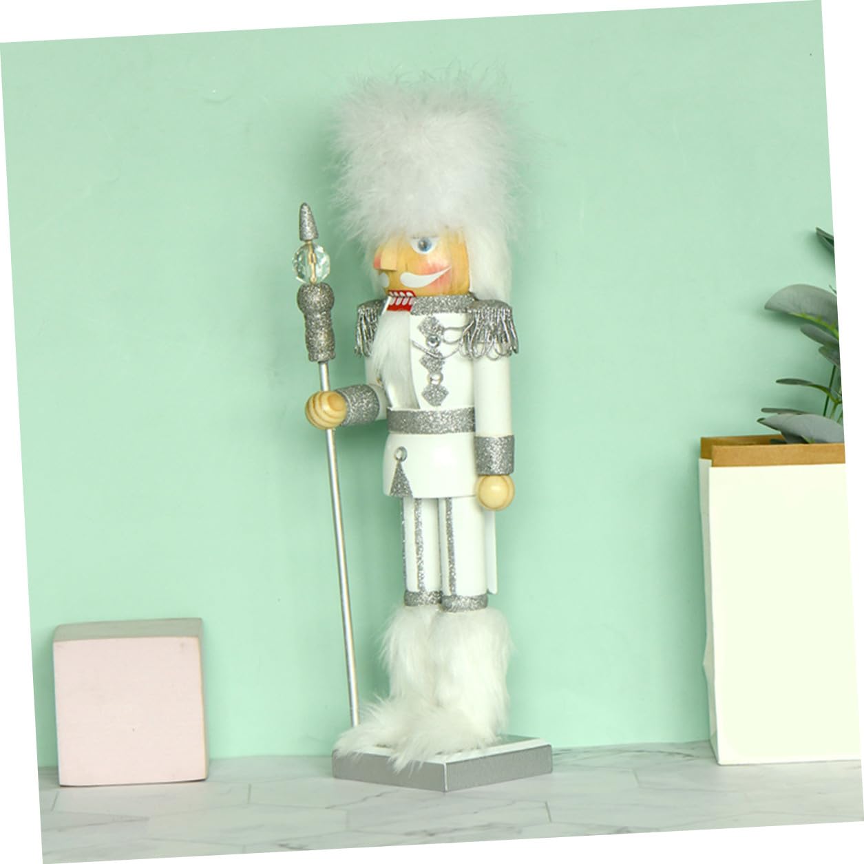 NUOBESTY Schiaccianoci in Legno Decorazione Natalizia Statuetta Forma di Schiaccianoci Ornamento per Casa Decorazione da Tavolo per Feste di Natale Regalo di Natale