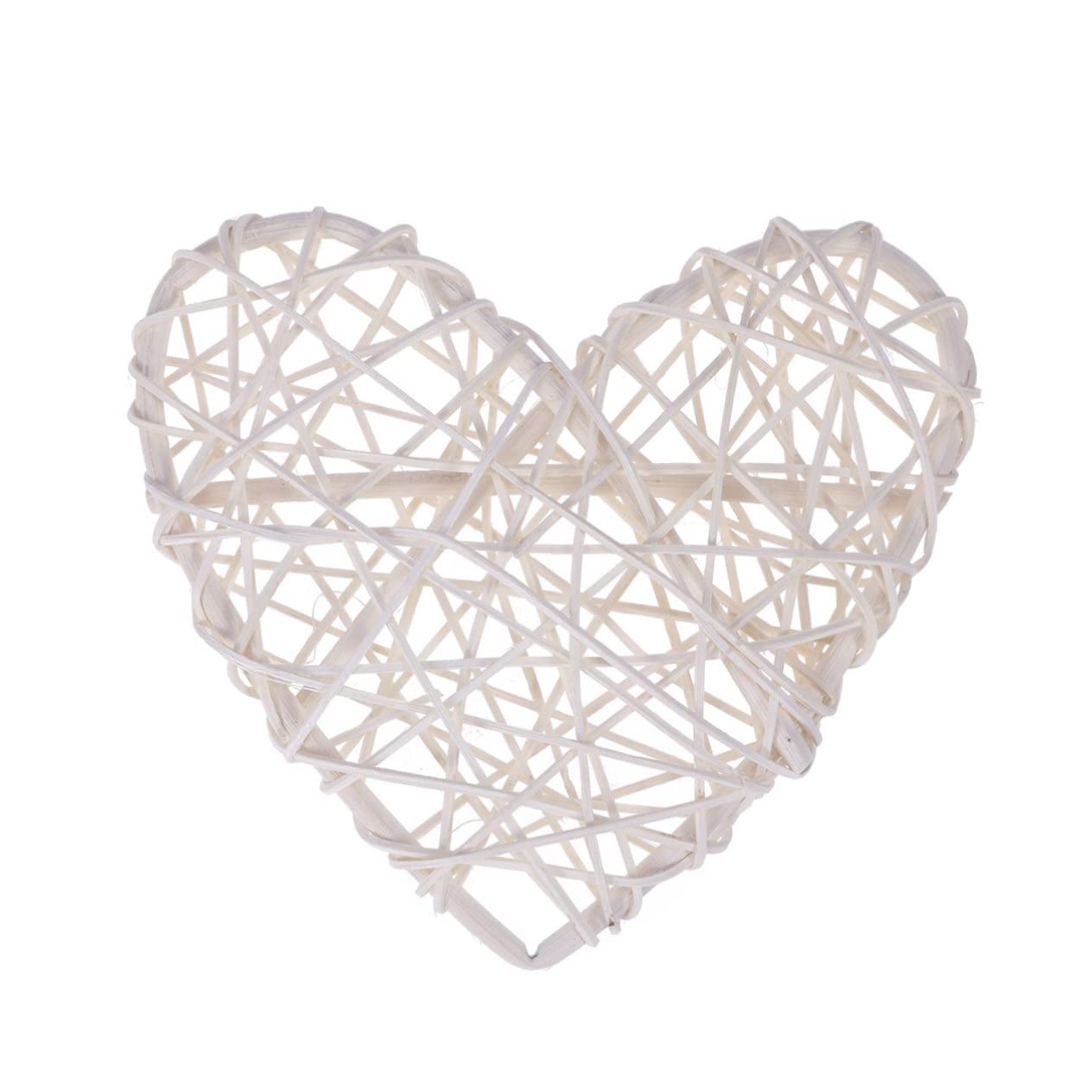 Amosfun 3 Set di Forniture Artigianali in Rattan Cuori in Rattan per Matrimonio Grandi Decorazioni Confezione da 5 Pezzi * 3