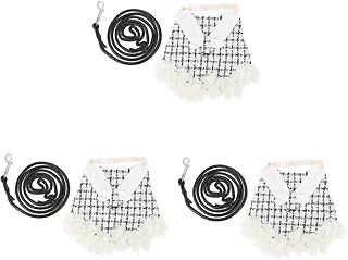 Didiseaon 3 Conjuntos De Roupas De Coelho Para Animais De Estimação Arnês De Coelho Decorativo Suprimentos De Coelho Vestido De Coelho Para Animais De Estimação Roupas De Coelho Com Trela