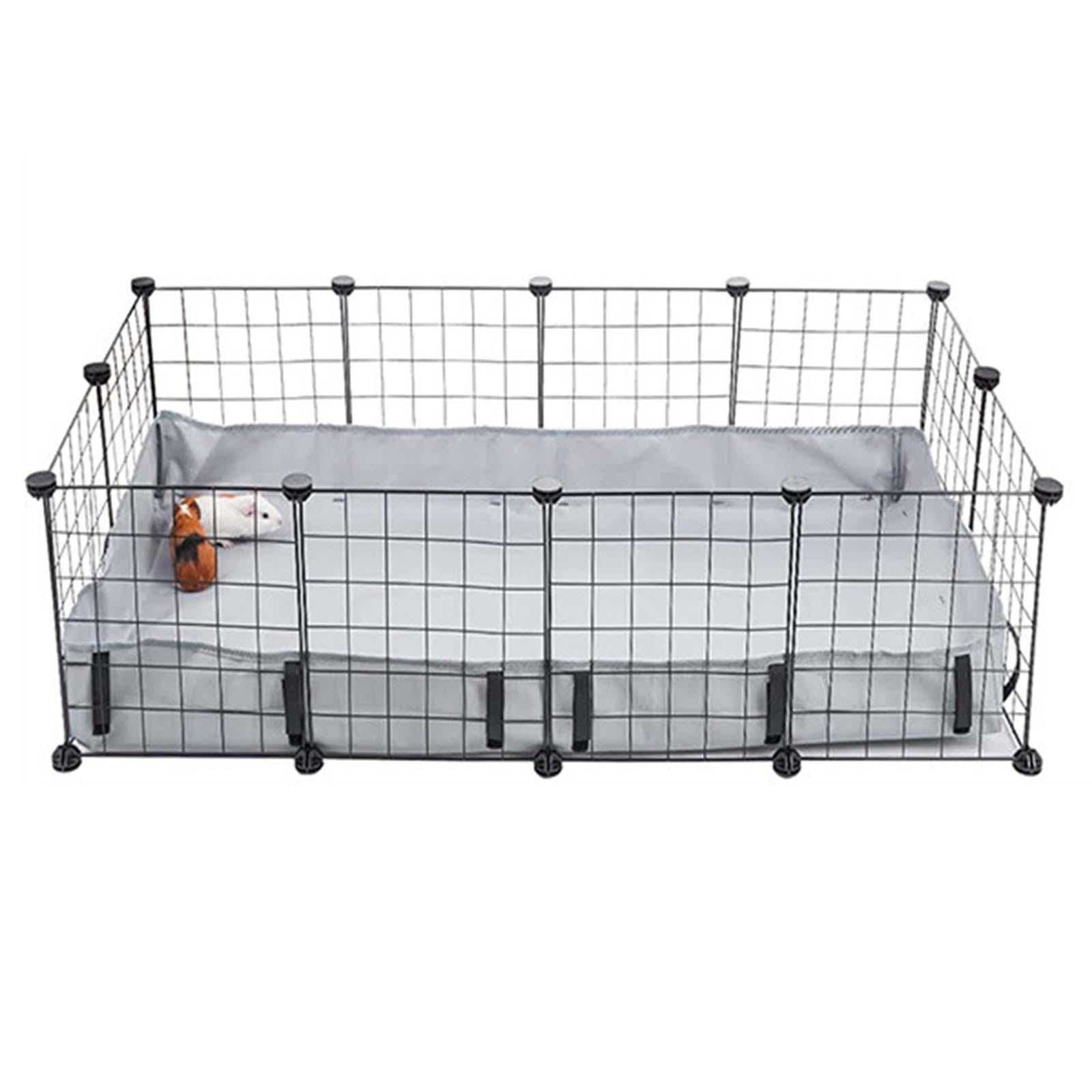 Meerschweinchenkäfig Plane, Käfigeinlage, Waschbare Käfigpolsterung für Gitter, Lebensraum für Hamster, Kaninchen, Chinchillas, Kleintiere Und Frettch, Weiß