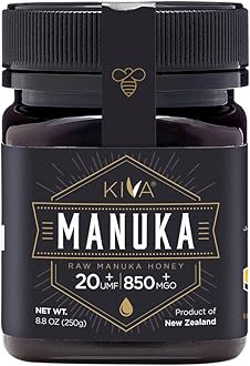 Kiva Raw Manuka Honey, Certified UMF 20+ (MGO 850+), New Zealand (250g)
