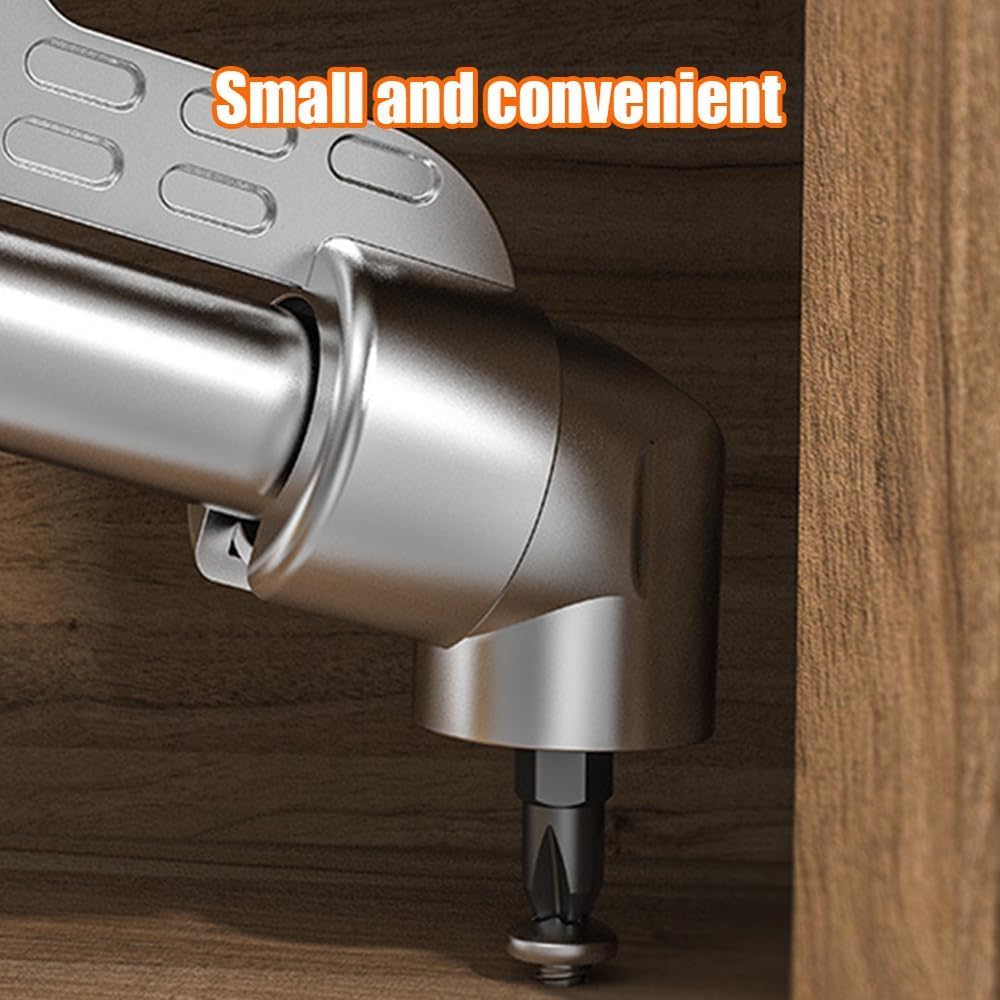 12 Pezzi Trapano Mandrino Avvitatore Angolare Kit, 105 Gradi Prolunga Accessori Snodo Avvitatore, 1/4" Porta Inserti per Punte Adattatore