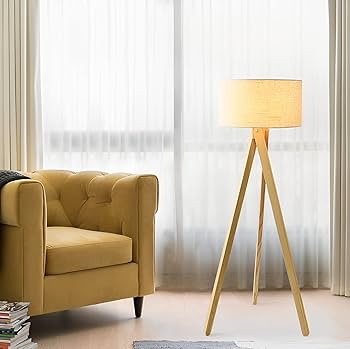 Amazon.co.jp : ウッド三脚フロアランプ、ミッドセンチュリー