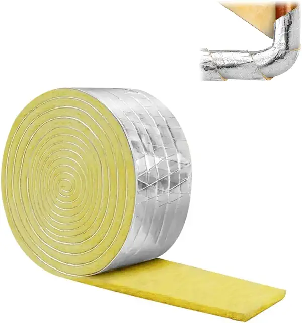Rotolo Lana Vetro Isolante 10M per Tubi - Isolamento Termico e Acustico