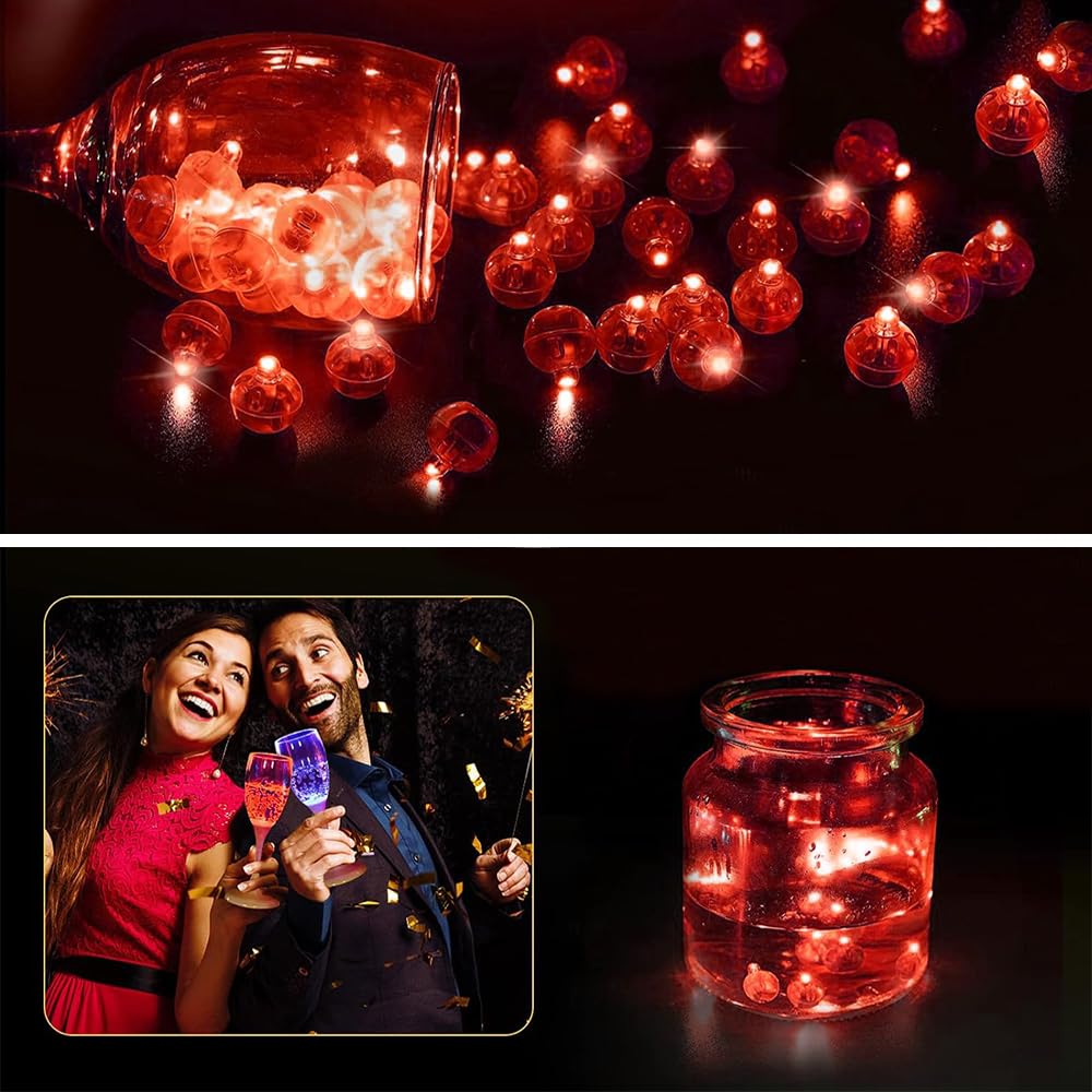 HIQE-FL Rotondo Lampada a Palloncino, 120Pcs LED Palloncini Luci, Mini LED Lanterne di Carta
