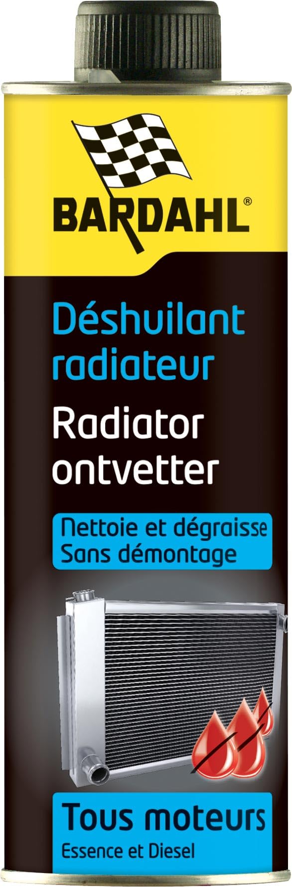 Bardahl 1100 DESHUILANT RADIATEUR, Flacon de 500 mL