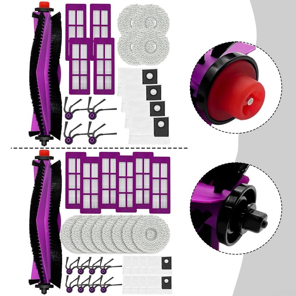 Kit di accessori di ricambio per robot aspirapolvere Eureka J15 Max Ultra autosvuotante, con spazzola principale, spazzola laterale, filtro, panno mocio e sacchetto per la polvere per mantenere