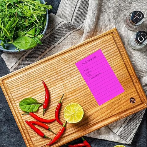 Image of Cubic Prompt Neon Sticky Notes - Pink | Pack of 1 | 10cm x 15cm (4 inchx6 inch), 100 Sheets - Ruled Self-Adhesive Note Pad for Office, School & Daily Planning