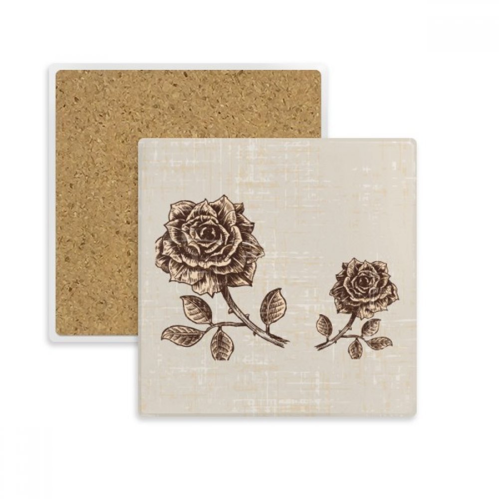 Coaster tasse fleur rose pour embellir vos pauses café et apéritifs