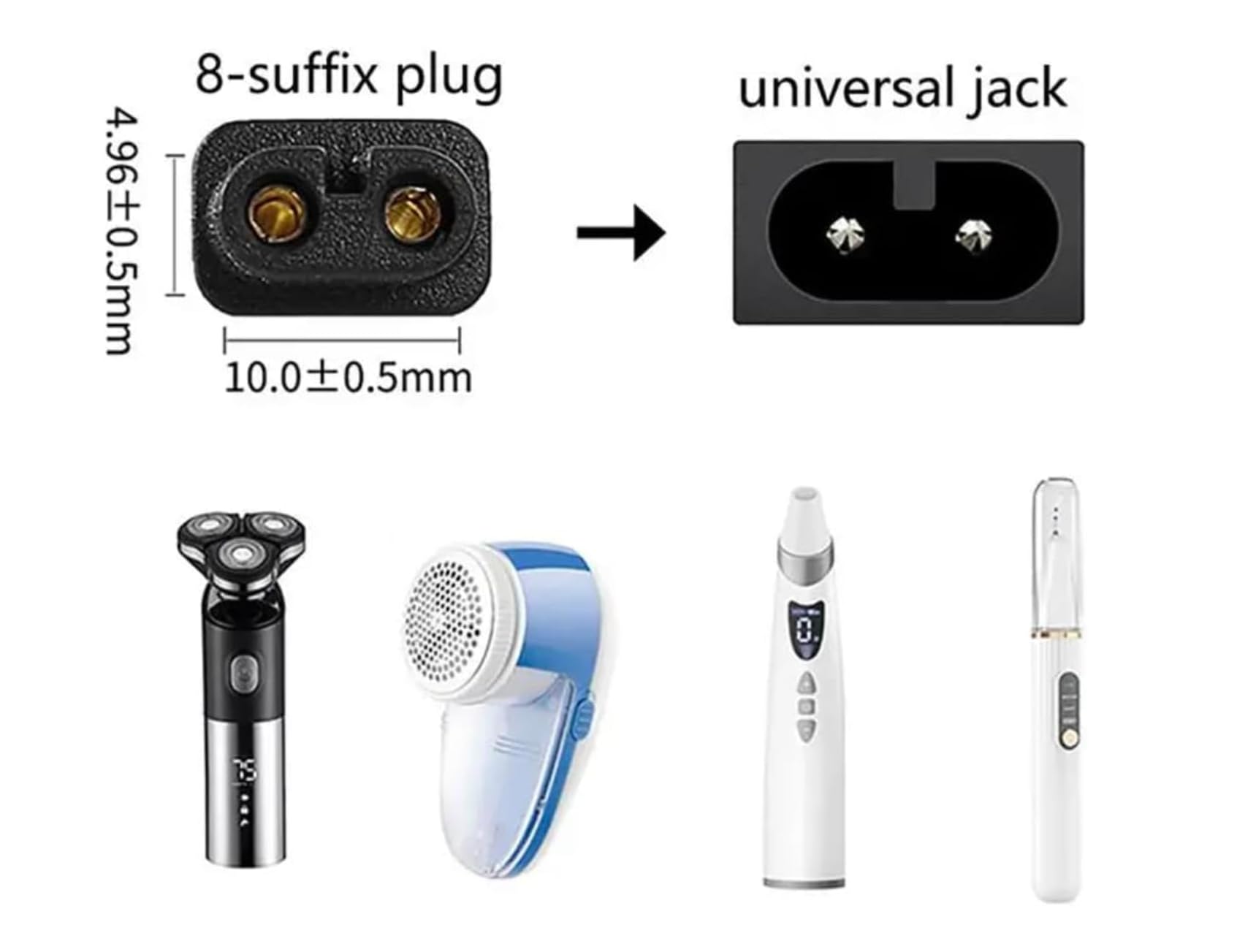 Universale Ricambio Caricabatterie USB per Rasoio e Tagliacapelli | Cavo di Ricarica per Rasoio Elettrico Skull Shaver Pitbull | Compatibile con Diverse Marche