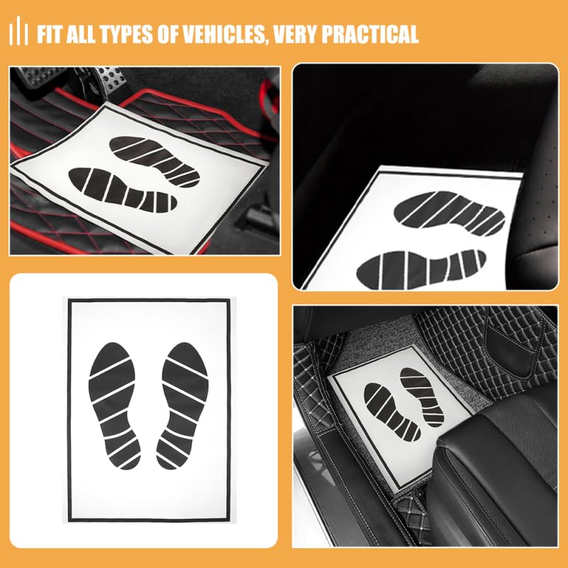 WAITLOVER 25/50/100Pcs Auto Vloermatten Auto Papier Vloermatten Auto Interieur Vloermatten Automotive Vloermatten Printing Papieren Auto Matten Protector voor Thuis