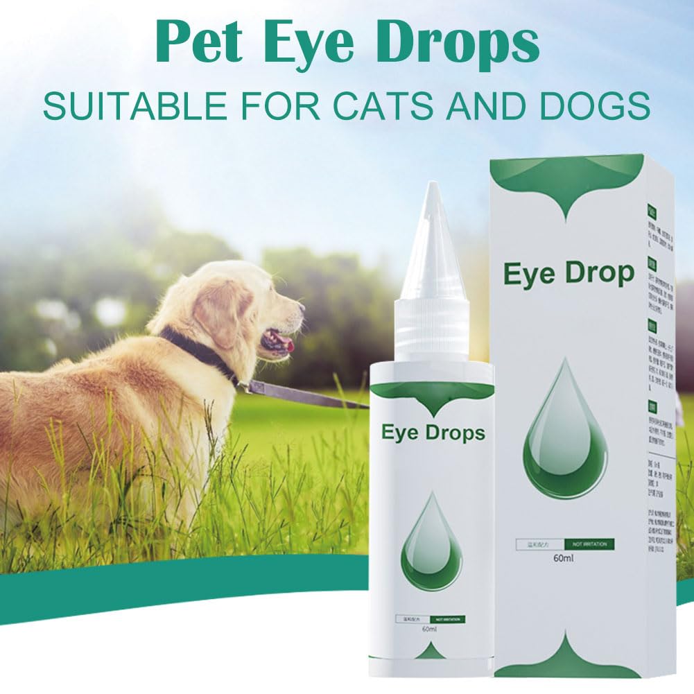 QEEROYO Dog Eye Drops 60ml, Eye Drops for Dogs and Cats Daily Dog Eye Cleaner for Effective Tear Stain Remover Relieve Pet Eye Fatigue - Image 2