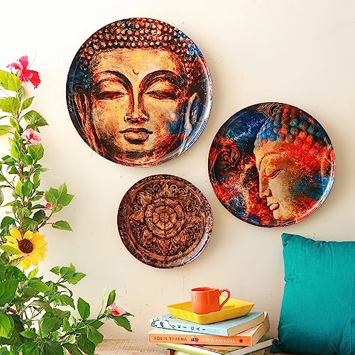 RITUALISTIC Nirvana Iron Wall Art Plates – Set of 3 Decorative Plates | Contemporary Metal Wall Decor | Modern Wall Hanging for Living Room, Bedroom & Home Interiors - Image 5
