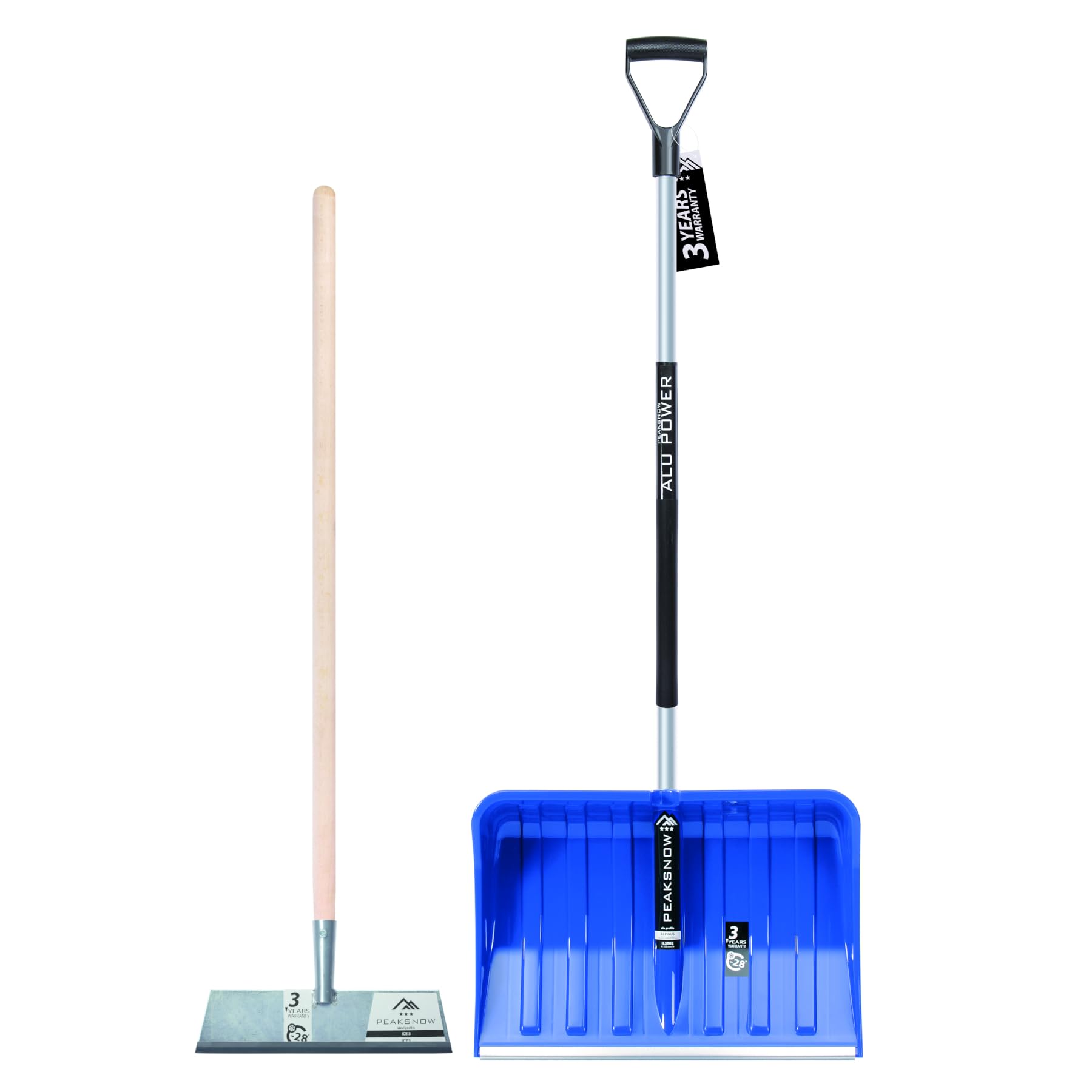 Schneeschaufel und Eisstößer - Schneeräumungsset Gr. XXL - Schneeräumer mit ergonomischem Griff für kleine und große Schneemengen - Auf den Winter vorbereitet Sein
