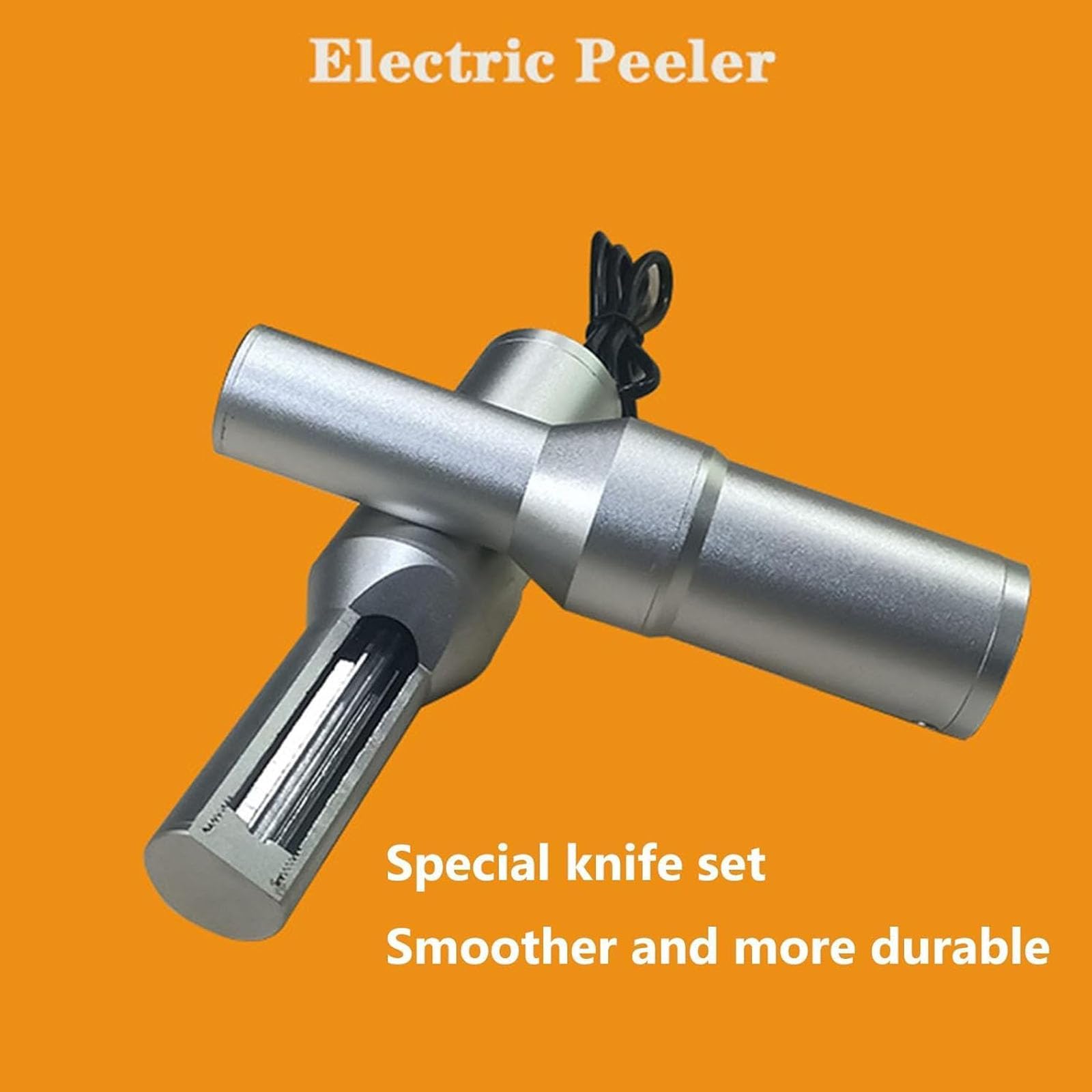 Pelador eléctrico de caña de azúcar, mini peladora de 80 W, acero inoxidable, para frutas, verduras, coco, calabaza