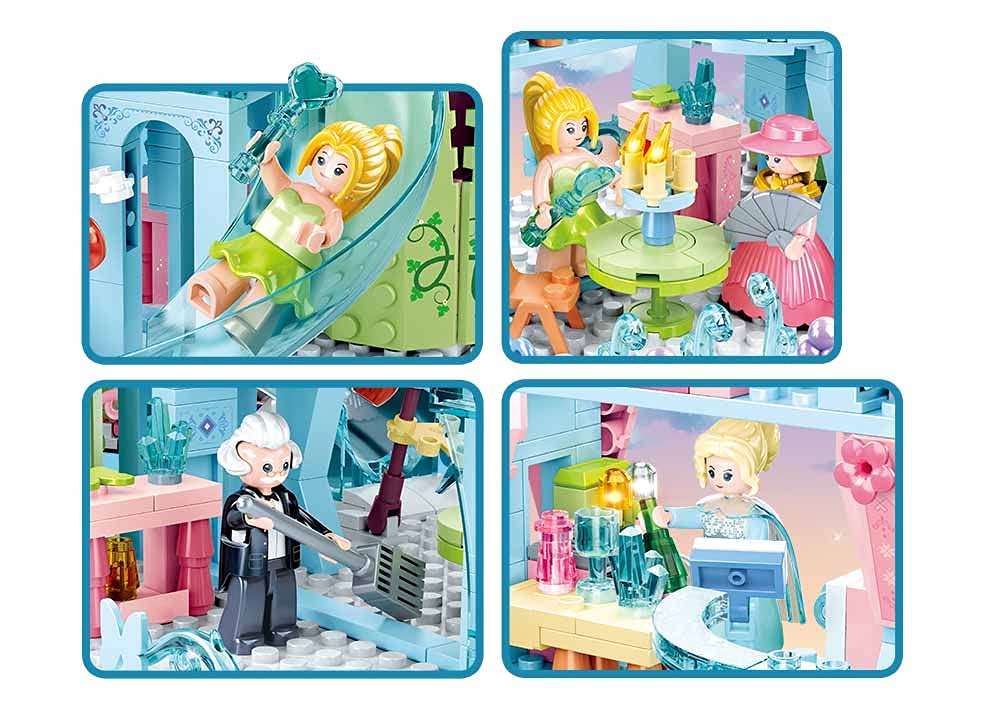 Sluban- Fairy Tales of Winter – Castello delle Fate, 447 Pezzi, Multicolore, M38-B0898