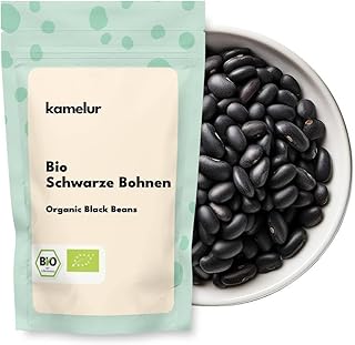 Kamelur 1kg BIO Bohnen black turtle – schwarze Bohnen Bio getrocknet & ohne Zusätze -