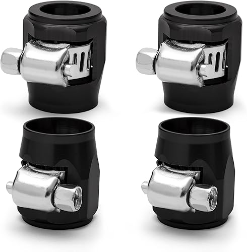 Rierdge AN6 - Abrazadera flexible para manguera de goma con banda de tornillo para tubo de manguera de gas, aceite, combustible, dieselaire y agua,