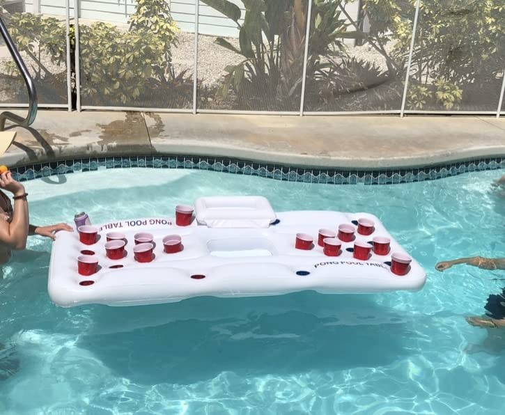 6/mo Finance Triumpeek Inflatable Pool Game Table Float, 6FT Blow Up