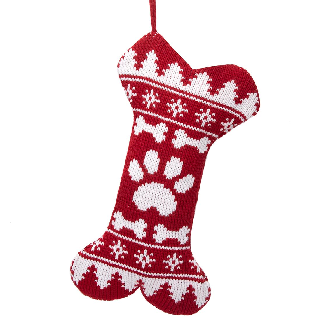Beyond Your Thoughts New Knitted Dog Christmas Stockings for Pets Extra Large Ornament Decorations for Family Holiday Season Decor Christmas Bags-Christmas Parent-Child Cute Bone One Claw (1 Pack)