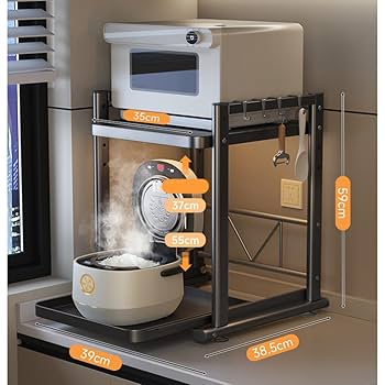 Amazon.co.jp: CZLZY レンジ上ラック 電子レンジラック 2段 炊飯