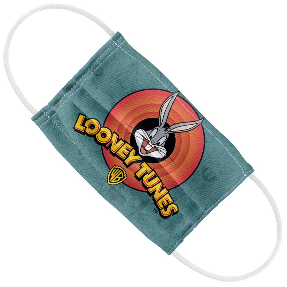 Popfunk Looney Tunes Kids Looney Logo 1-Ply Reusable Face Mask Covering with Adjustable Nose Wire