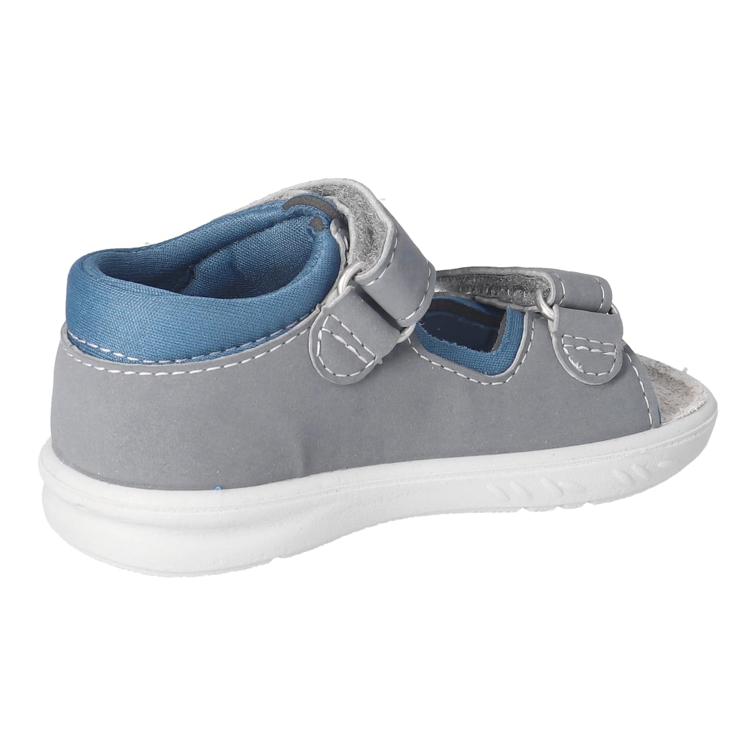 RICOSTA Jungen Riemchensandalen MANTU, Baby und Kleinkinder Lauflernschuhe, Weite: WEIT, waschbar, Strandschuhe, bequem, Graphit/Petrol (460), 22 EU
