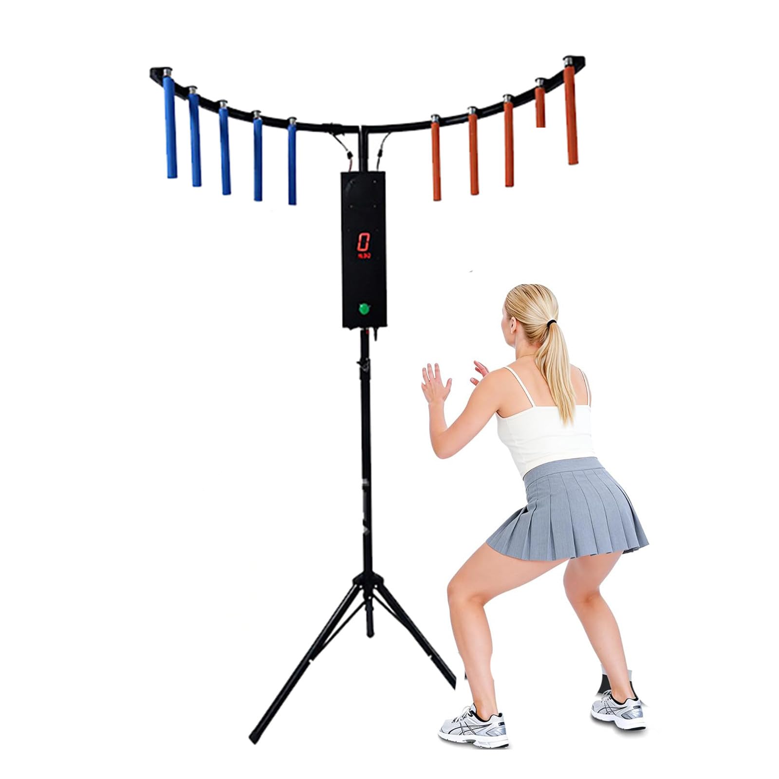 LQQYJSM Hand Eye Coordination Training Catching Stick Game Reflex Sticks, Catching Stick Arcade Game 10 Reaction Speeds and 6 Difficulty, Adjustable Tripod Height, Improve Focus and Reaction