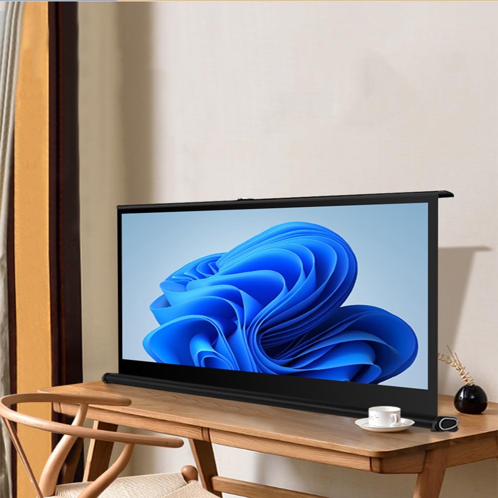 Écran de projection manuel à tirer sur pied 76,2 cm, 101,6 cm, 127 cm, écran de projection HD portable rétractable (127 cm (4:3)