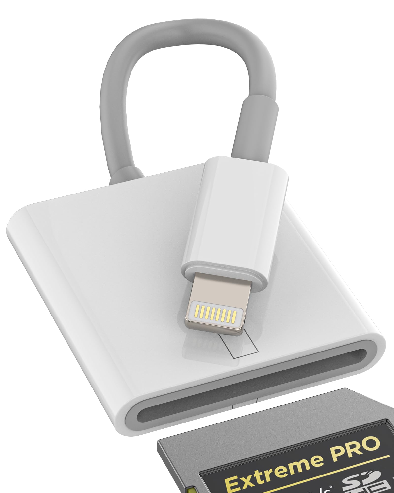 Lightning SD Card Reader for iPhone 14 13 12 Pro Max MFI Certified Adapter for iPad Digital Camera Photo Transfer Memory Accessories Adaptor Drive Stick Converter Lighting Storage Connection