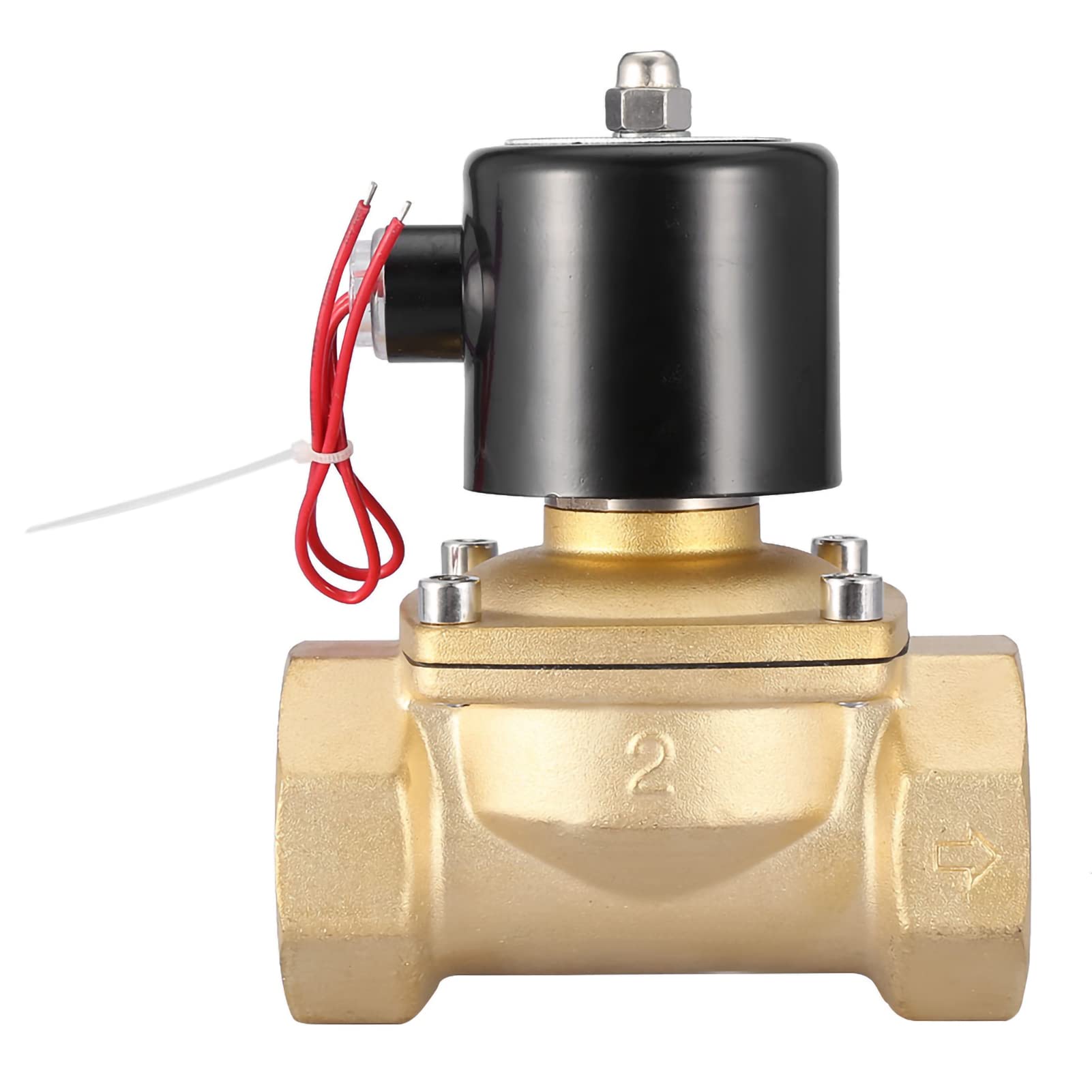 2 Zoll DN50, Normalerweise Geschlossenes Elektrisches Magnetventil, 220 V AC – Messinggehäuse, Wasser- und Flüssigkeitssteuerung – Automatisches Absperrventil für Bewässerung und