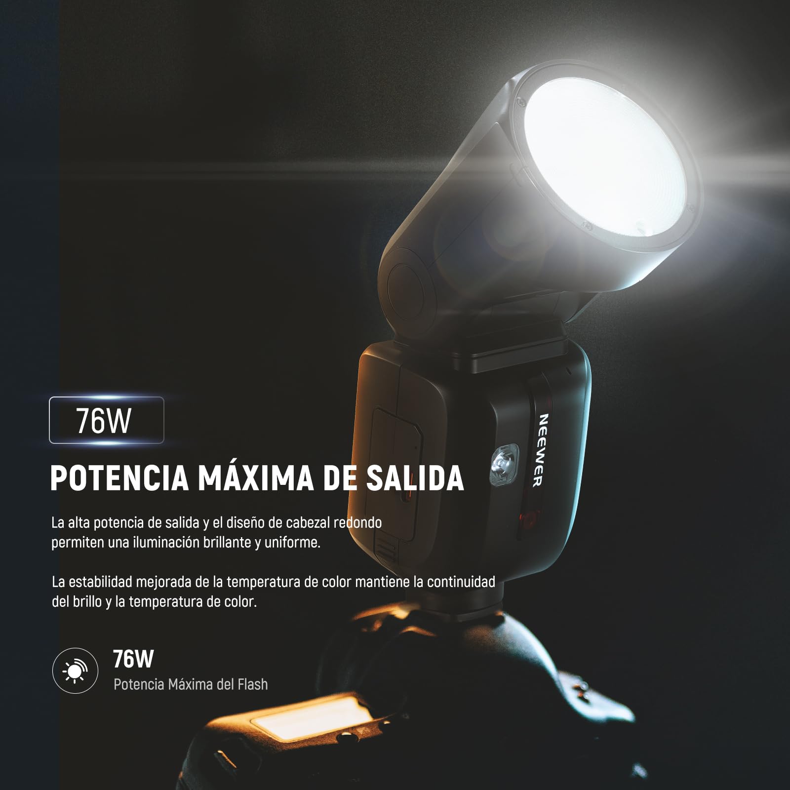 NEEWER Z2PRO-C 2.4G TTL Flash Speedlite Cabeza Redonda Compatible con Canon