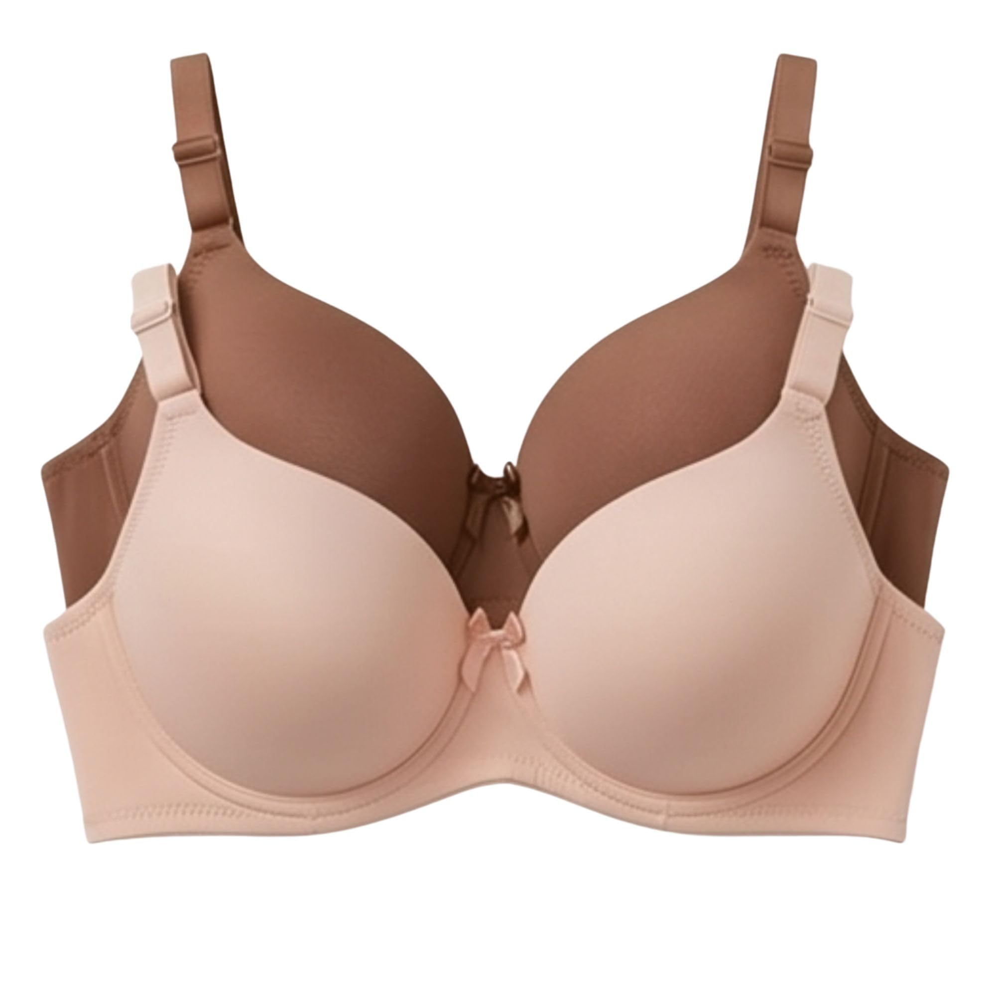 Women’s Seamless Non-Wired Lycra Multicolor Padded Bra with Adjustable Shoulder Straps Set of 2-picture-14