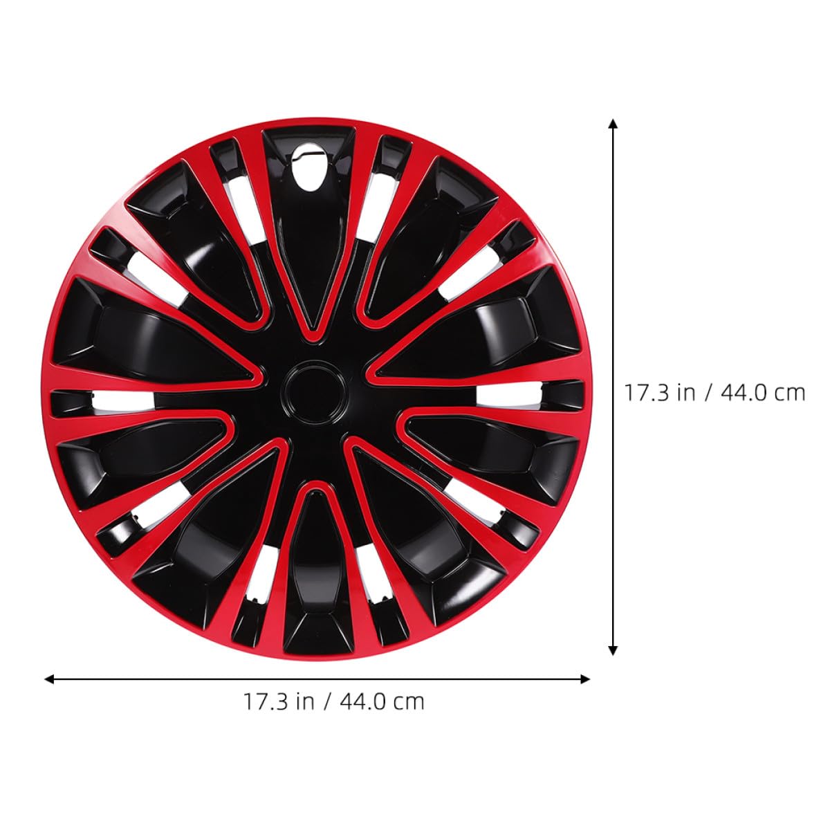 COLLBATH Enjoliveur 16 Pouce en PP pour Voiture, Cache Jante Rouge, Facile à Installer et Protège Les Débris, Enjoliveurs de Moyeu de Roue Automobile