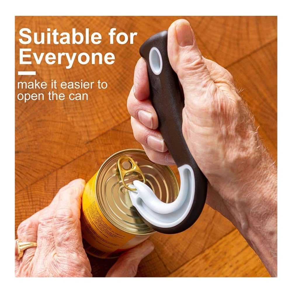 Apriscatole manuale ergonomico, strumento da cucina portatile senza sforzo per una facile apertura, ideale per anziani e artrite, impugnatura durevole e confortevole