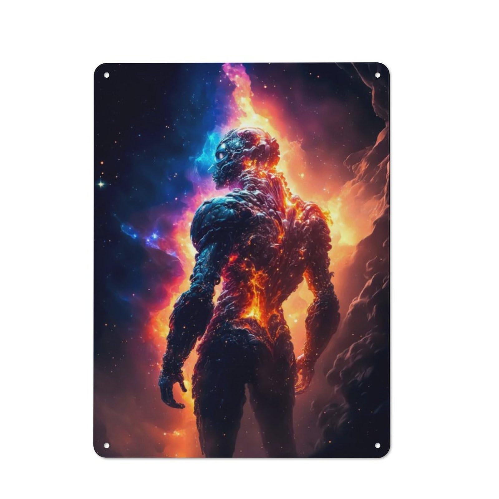Junmoney Man Vintage Tin Sign 40X30cm Featuring For Workshop Wall, Gift For Metal Sign Collectors During The Christmas Season
